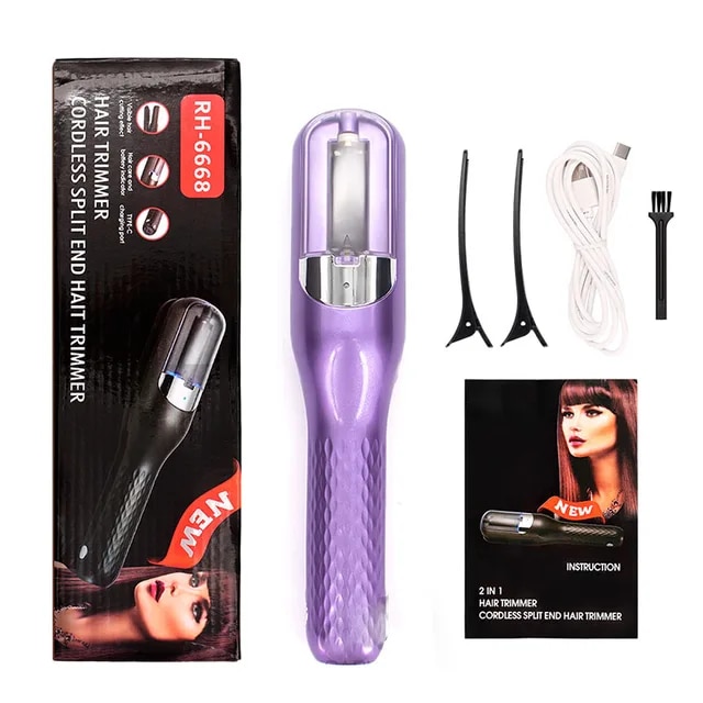 【Direct-sales】 Hair Split Ends Trimmer Easy To Use Hair Split End Remover One-Button Operation Hair End Cutting Machine For Damaged Hair Repair.