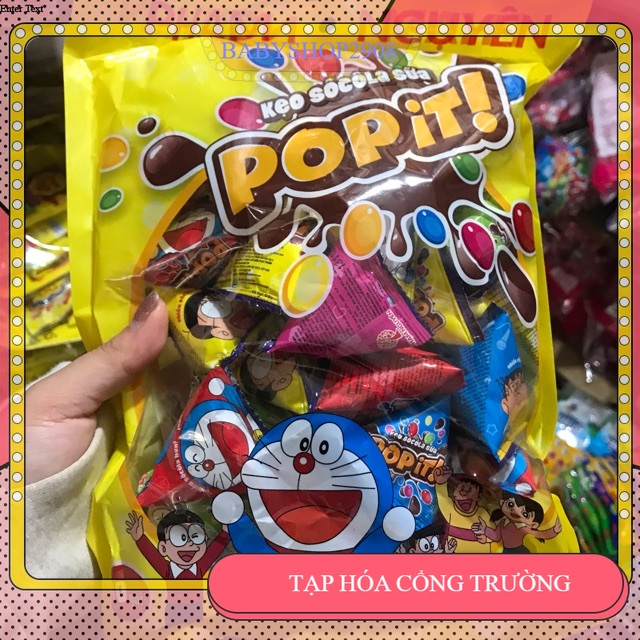 Bịch 40 gói kẹo socola bi phạm nguyên hình tam giác sỉ đồ trẻ em