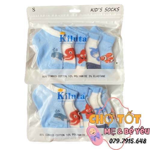 [HCM]SET 5 VỚ CHÂN CHO BÉ 4-12KG (BÉ TRAI)