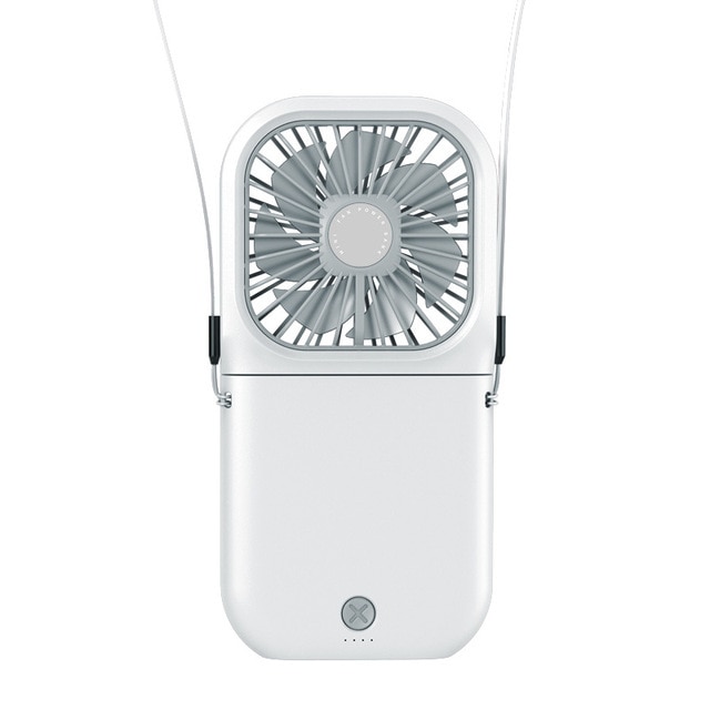 Xiaomi Neck Hanging Fan Ventilador Foldable USB Adjustable Rechargeable Cooling Mute Power Bank Handheld Portable Desk Fan