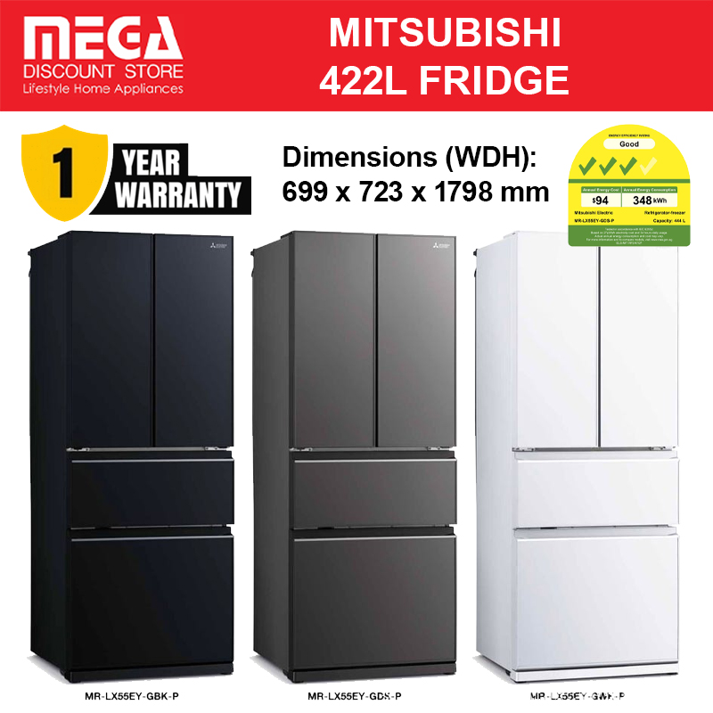 みぃー MITSUBISHI 442L 4-DOOR FRIDGE MR-LX55EY-GDS-P / MR-LX55EY-GBK-P