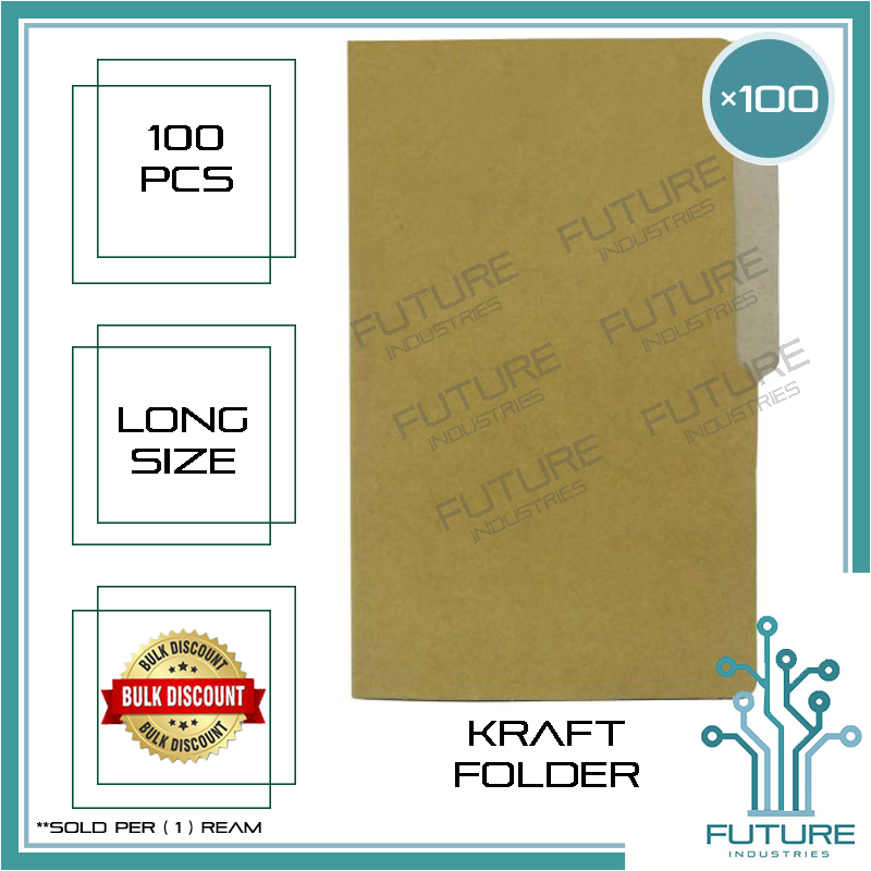 Kraft Folder Long Legal Size File Organizer Brown Color Kraft Texture