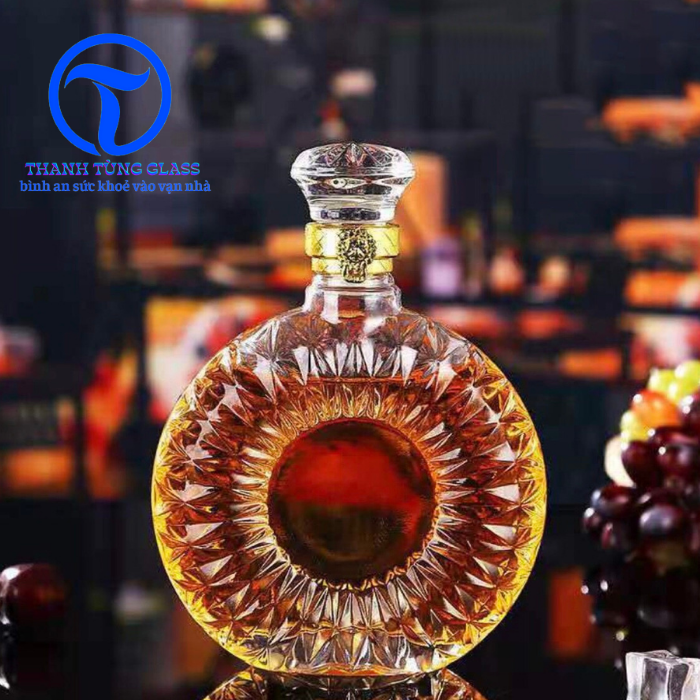 Chai đựng rưou thủy tinh XO 500ml CÓ TEM