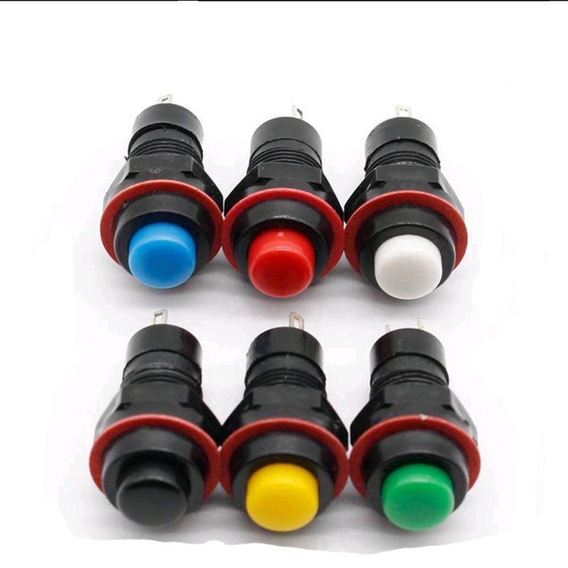Công tắc nút bấm nhấn nhả mini, dụng cụ nhấn nhả (nhiều màu)