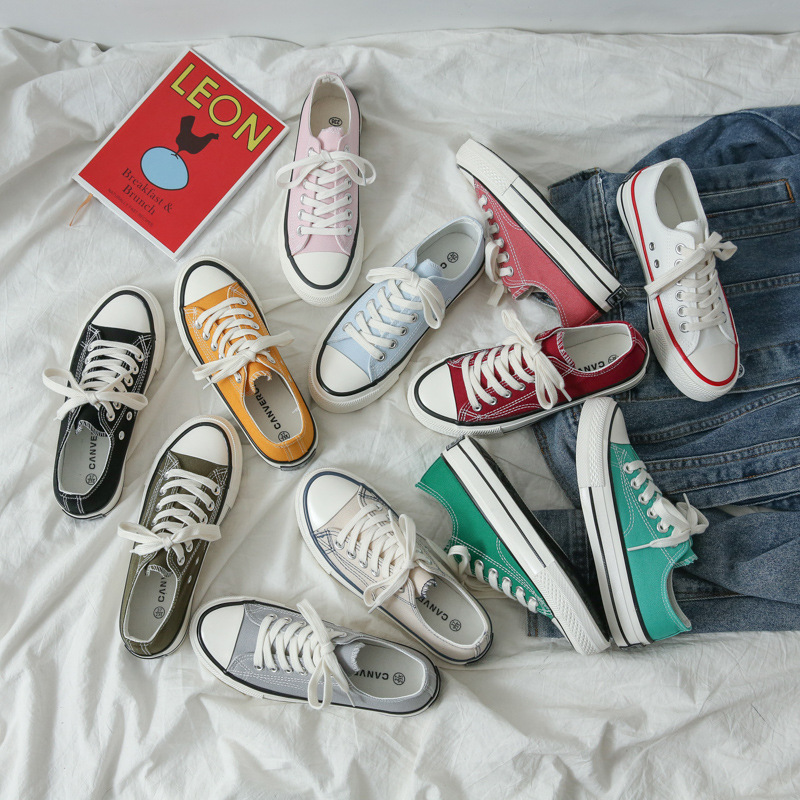 Giày Thể Thao Nữ Cổ Thấp Xinh Xắn (Kiểu dáng Convers Cổ Thấp)