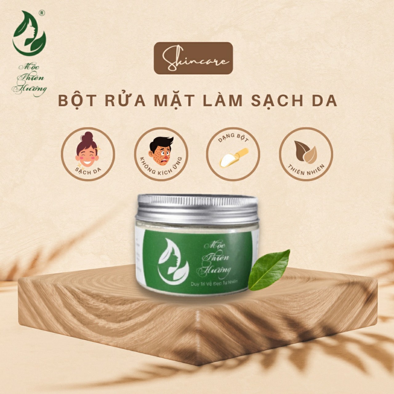 Bột Rửa Mặt Thảo Dược 100g - Mộc Thiên Hương