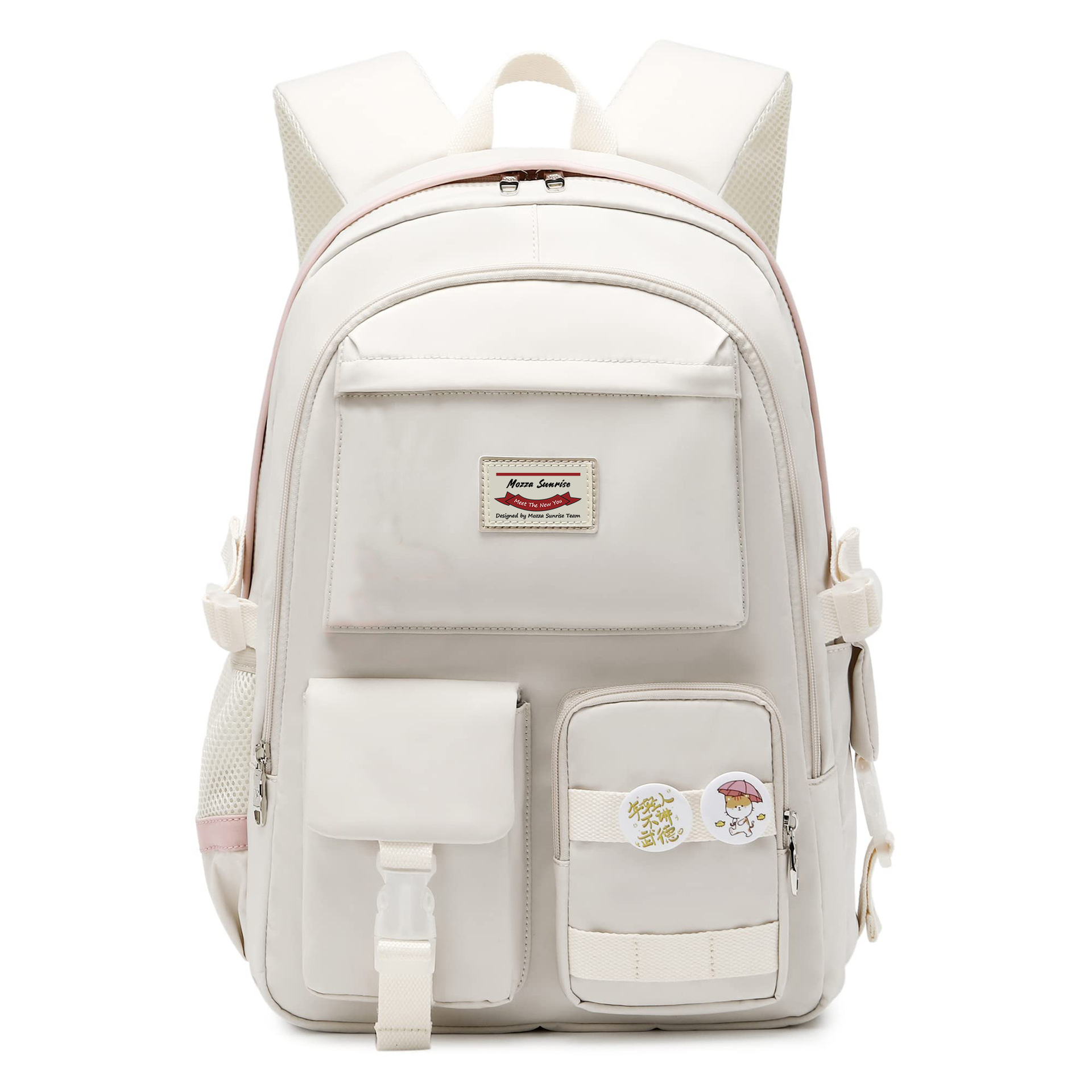HOBIBEAR Female junior high school student backpack high school student school bag large-capacity backpack college student computer bag
