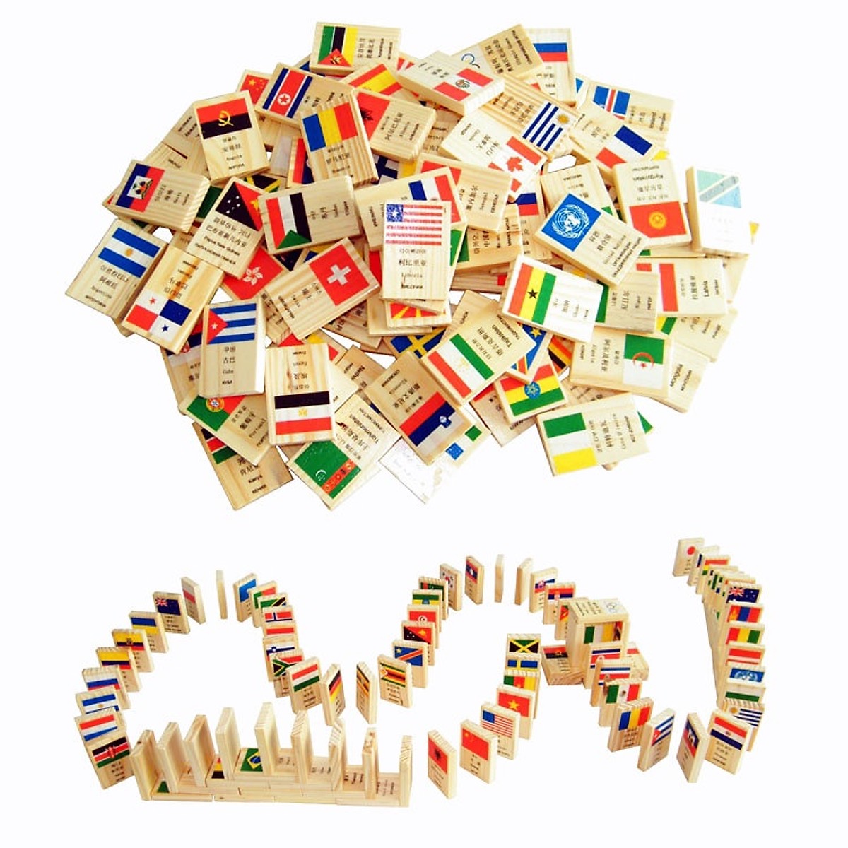 Đồ chơi gỗ Domino 12 màu 120 miếng