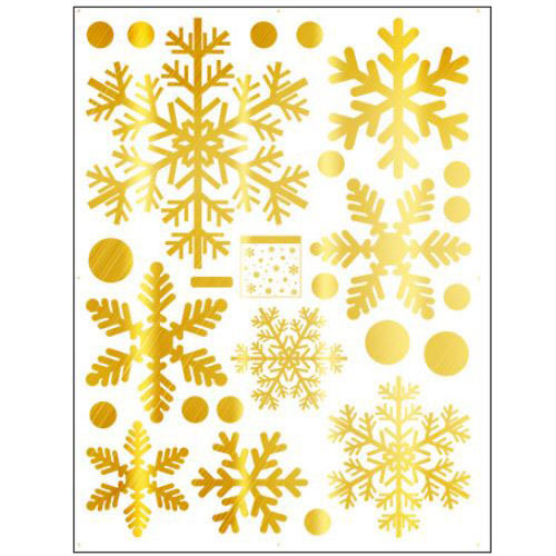 Decal noel – ánh vàng hoa tuyết noel cao cấp