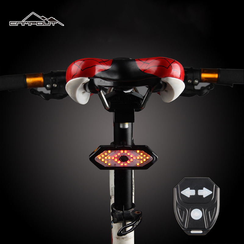 【CAMPOUT】Bicycle turn signal, USB charging, bicycle tail light, LED wireless remote control turn signal, warning light, riding equipment