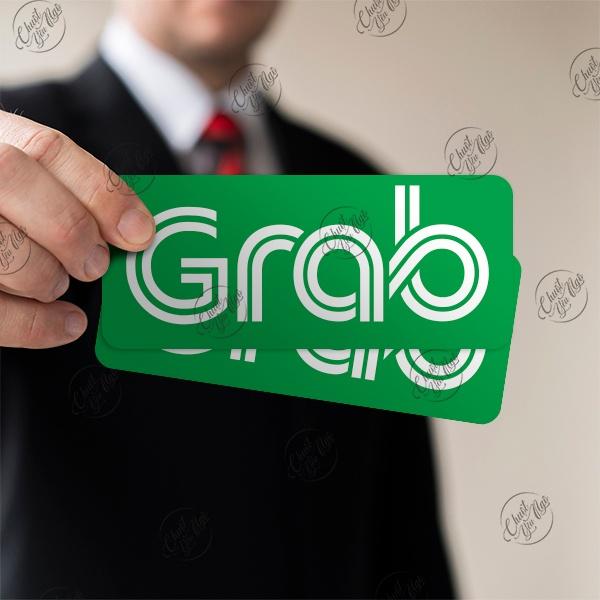 Combo 2 logo decal dán xe logo GRAB dán ô tô xe dịch vụ