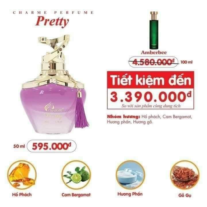 [Chính Hãng Char.me] Nước Hoa Nữ Pretty 50ml