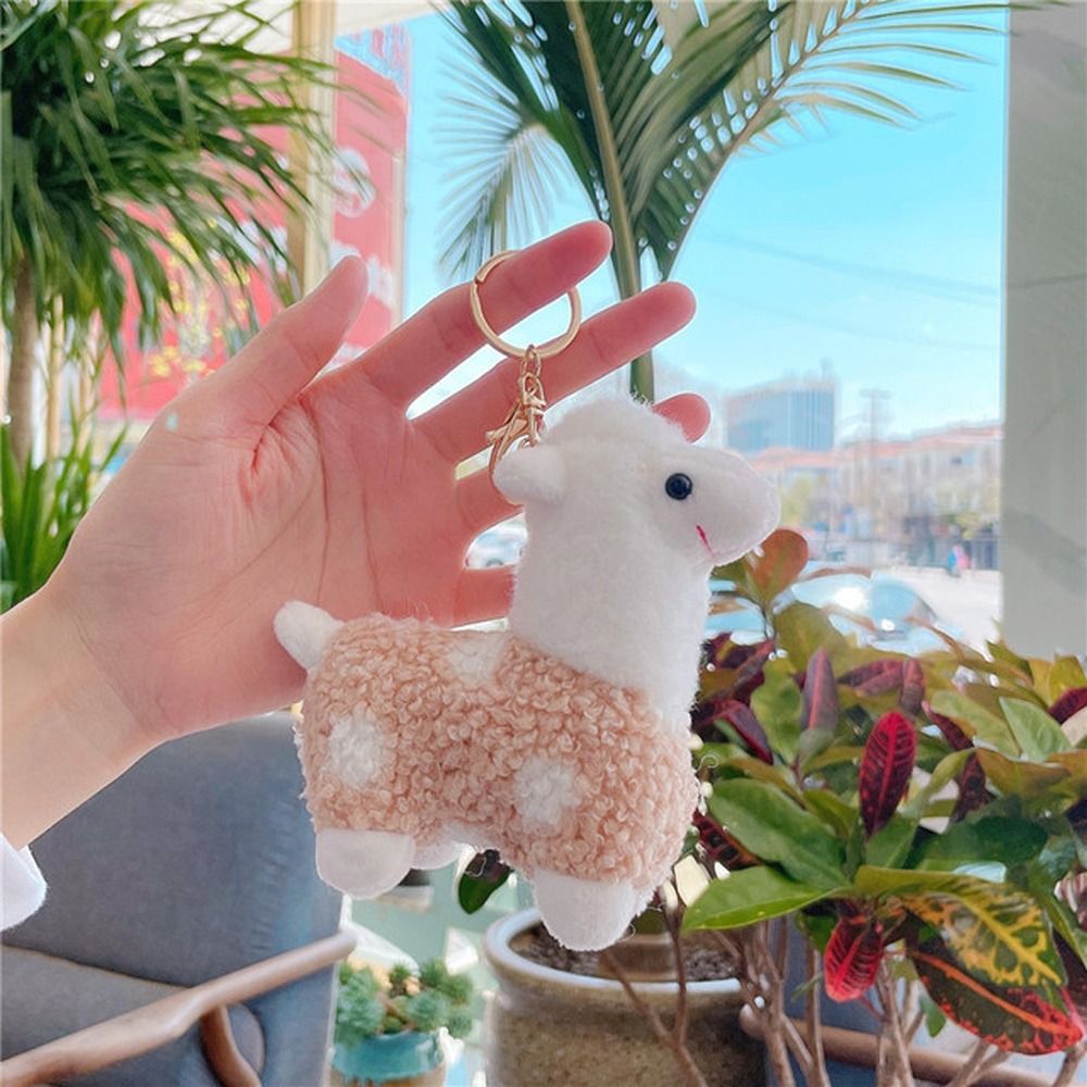 YAHURO Bag Charm Kids Toy Key Chain Hanging Decoration Accessories Jewelry Plush Keychain Key Ring Alpaca Plush Doll Plush Alpaca Keyring