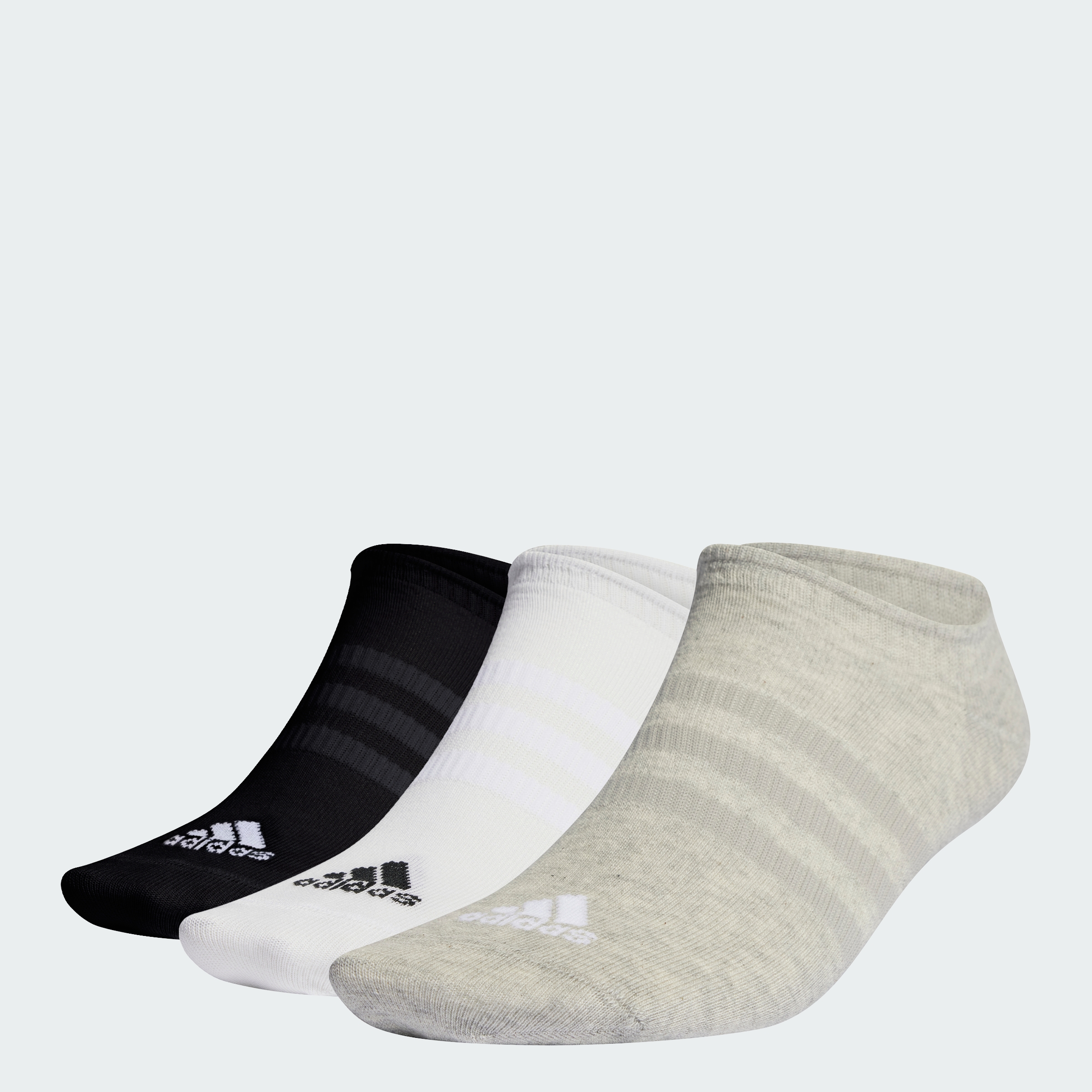 Adidas phong cách sống bộ 3 đôi tất ẩn mỏng nhẹ unisex xám ic1328