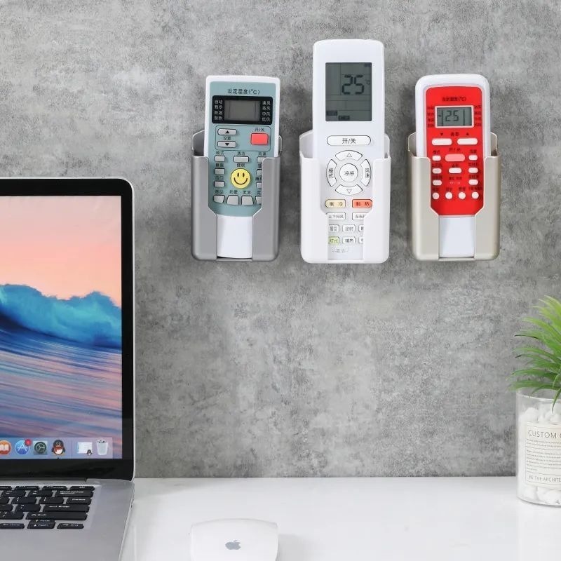 Treo Tường Điều Khiển Từ Xa Lưu Trữ Hộp Đấm Miễn Phí từ xa điều hòa không khí Điều Khiển Chủ sạc điện thoại di động giá lưu trữ