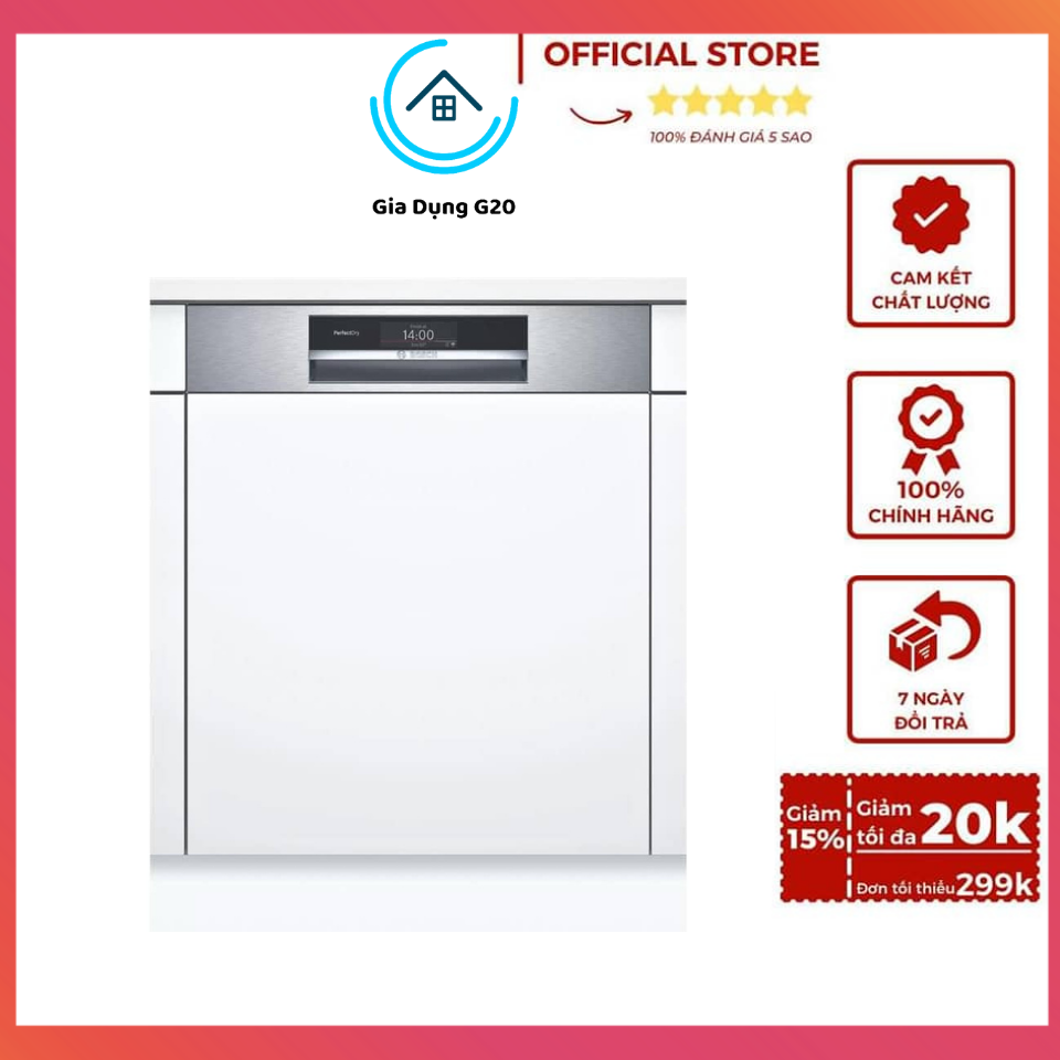 Máy Rửa Bát Âm Tủ Bosch SMI8YCS01E Series 8- Made in Germany