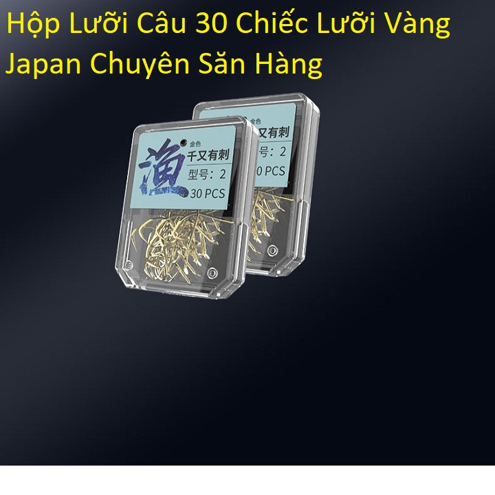 Hộp lưỡi câu 30 chiếc lưỡi vàng japan chuyên săn hàng
