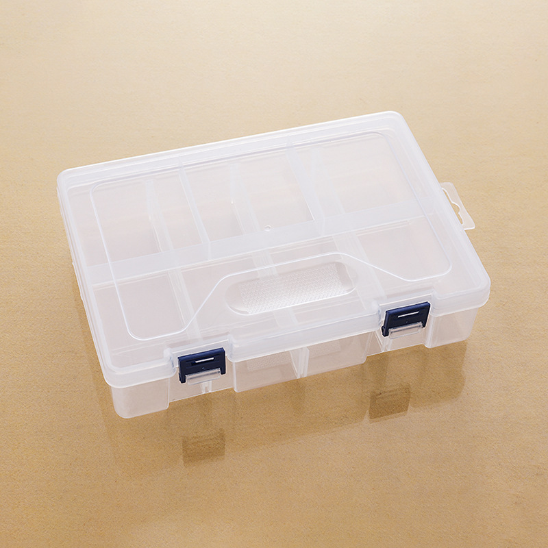 NFA Double layer 8 grid detachable transparent accessory jewelry packaging box, storage hardware tool parts, plastic storage box