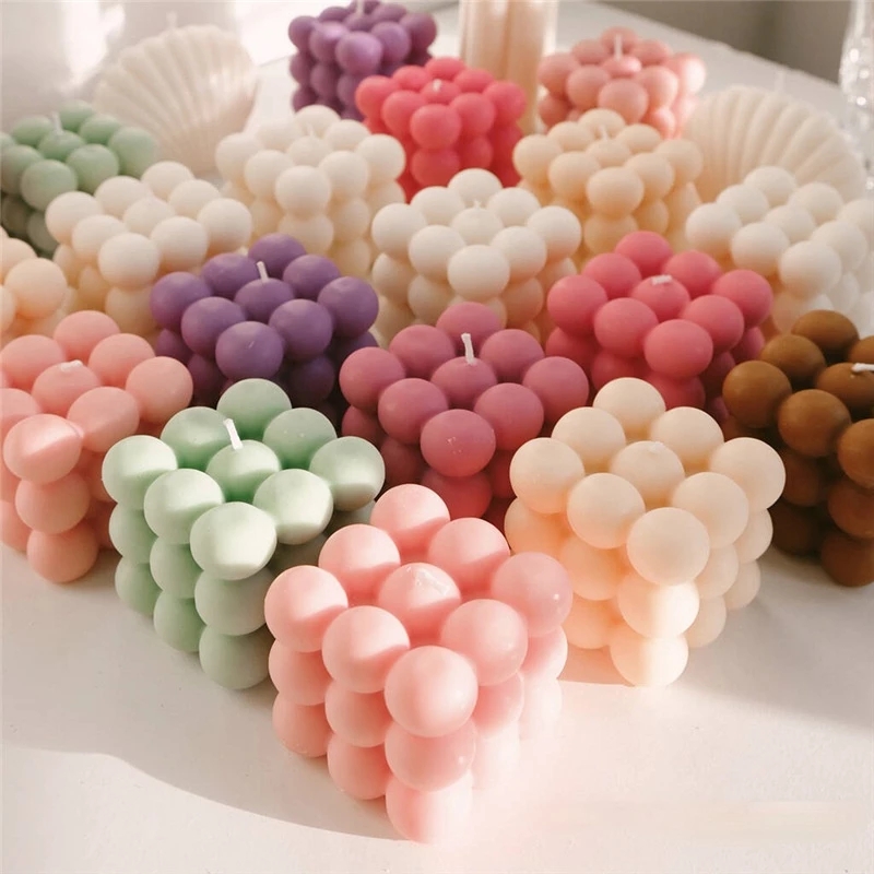 khuôn silicon làm nến thơm handmade hình khối rubik
