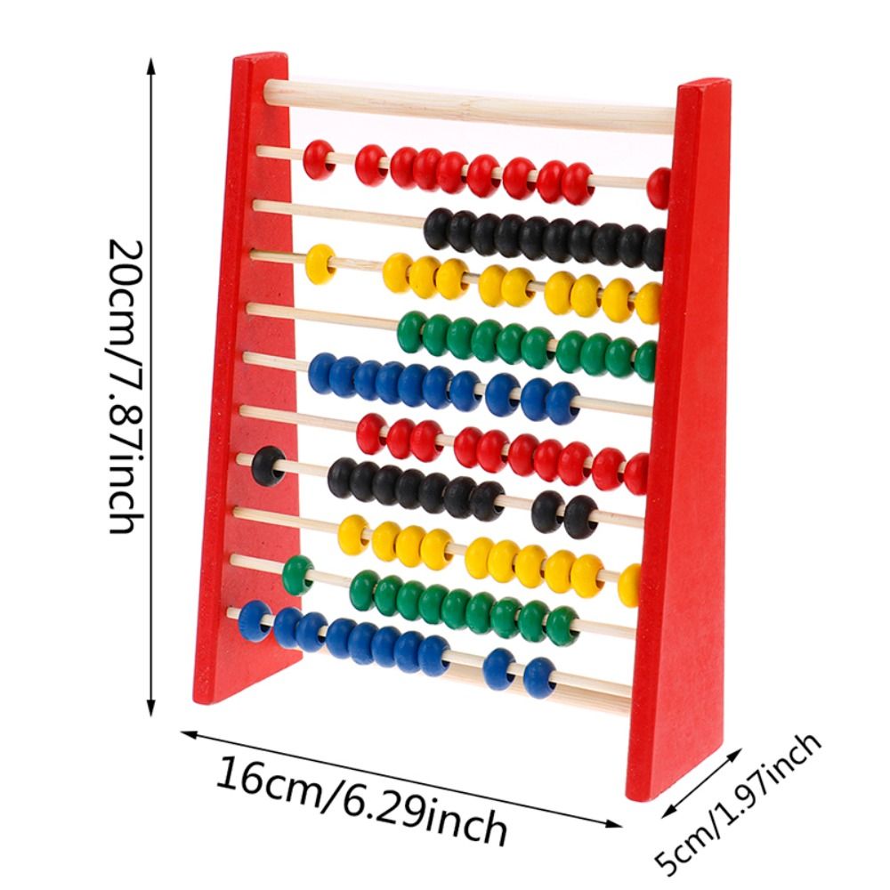 AFGYJT Wooden Wooden Abacus Colorful Beads Intelligence Development Math Teaching Tool Calculation Bead Counting Children Toys 3-6 Year Olds Toys