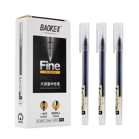 Hộp 12 Bút gel Baoke PC5028 nét 0.5mm