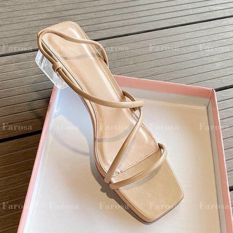 Dép sandal nữ dây chéo gót pha lê 3p hàng đẹp