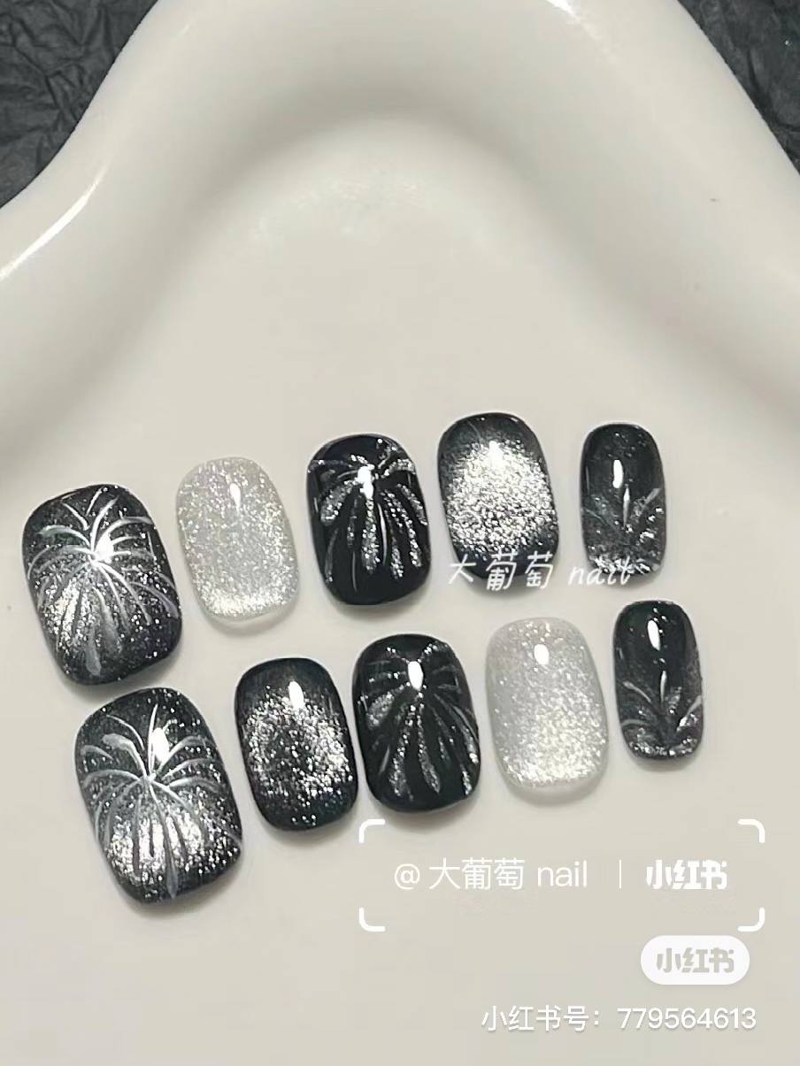 Sticker Lụa Nổi 5D | Pháo Hoa Tết 2024 | Hình Dán Móng Tay