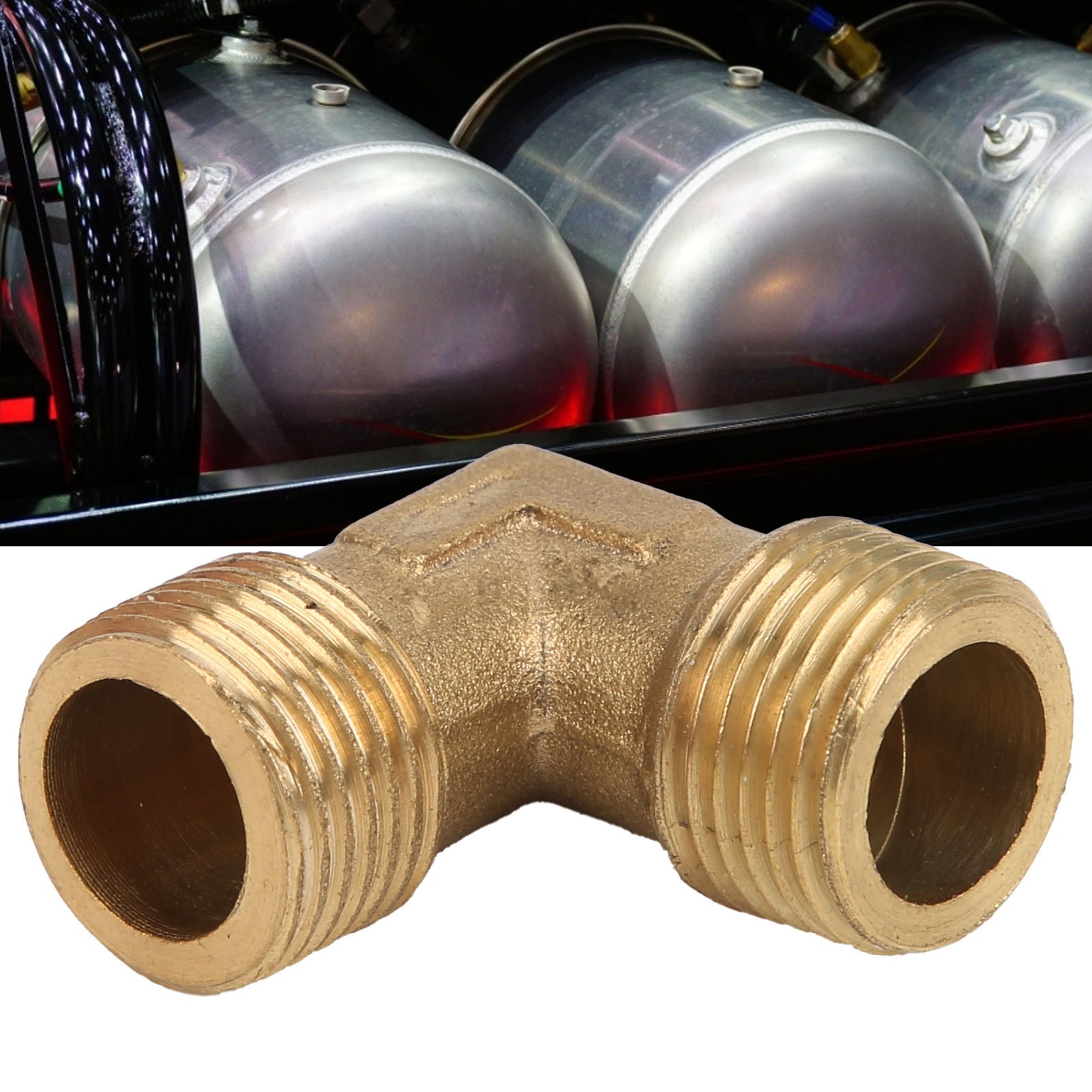 Right Angle Pipe Joint Durable Stable G3/8 Air Pump Connection Elbow Right Angle Brass Tightness for Elbow Connection for Various Air Media