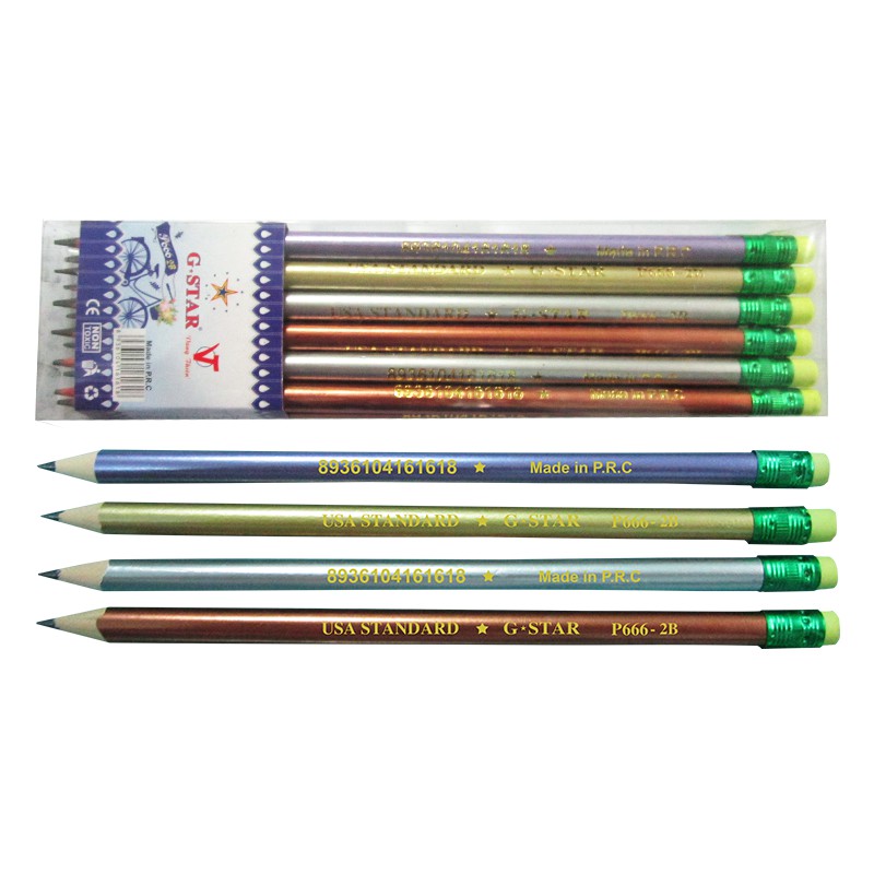 Hộp 12 Cây Bút Chì Gỗ 2B Gstar Nét Đậm P555-2B