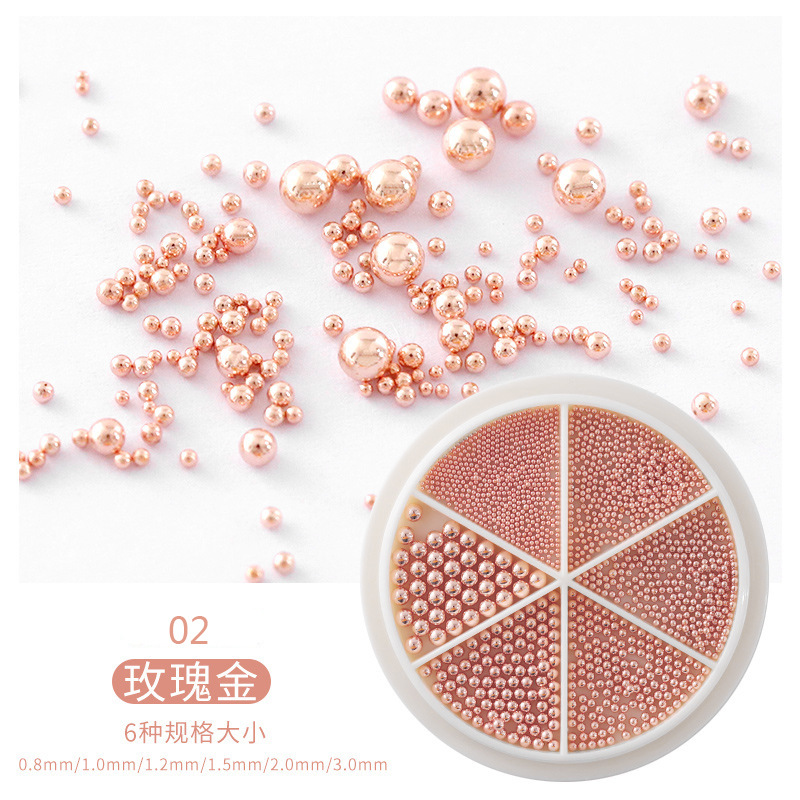Set Ngọc Trai trang trí móng 3D mix size - Siêu Sáng - Sugar Nails