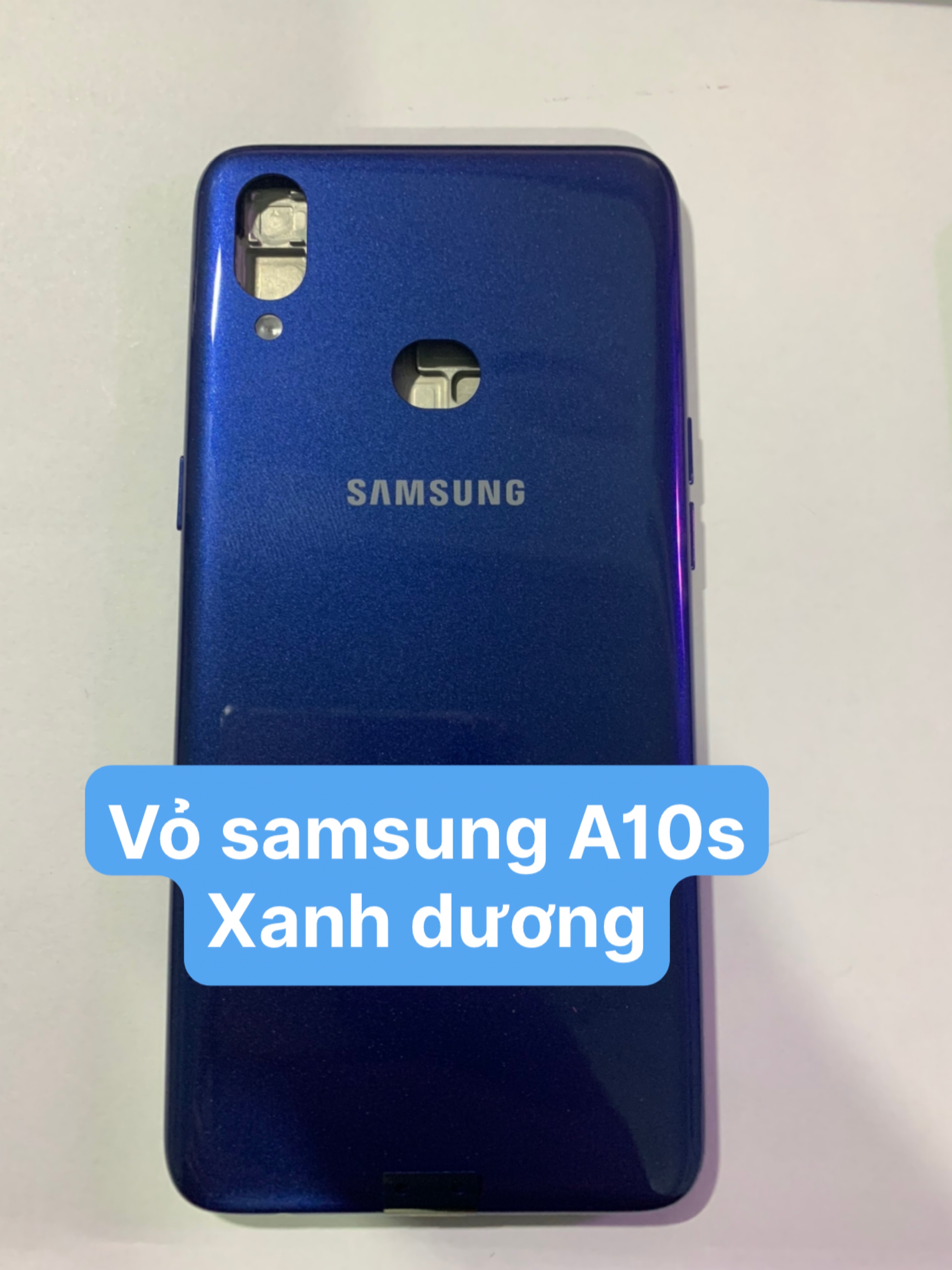 Bộ xương vỏ samsung A10S (gồm lưng. sườn, phím tăng giảm) zin