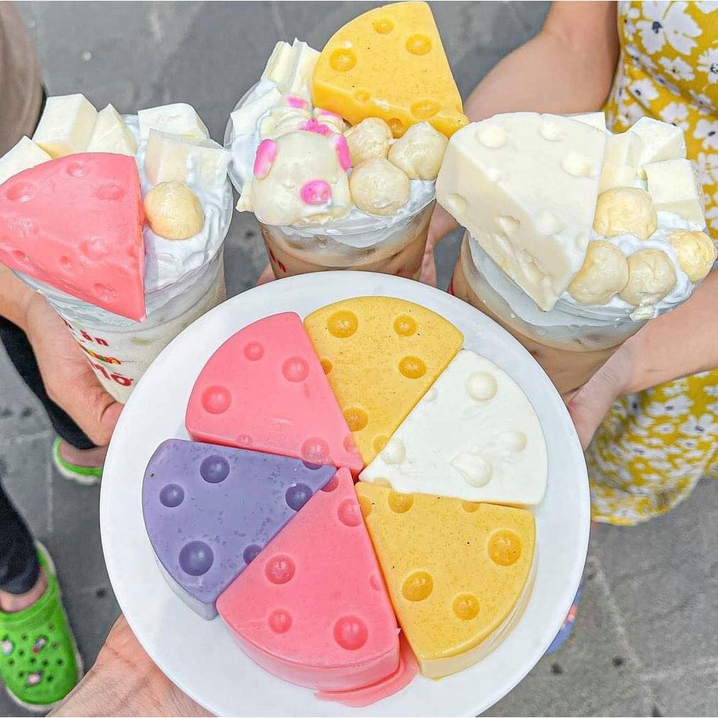 Set Làm Pudding Trứng, Dâu, Socola, Khoai Môn,matcha Bếp Chè Thái