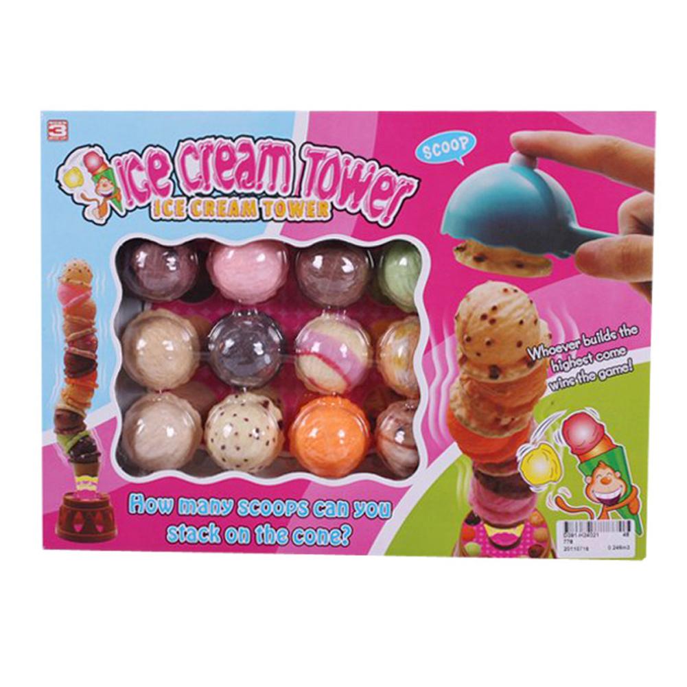 Ice Cream Stacking Tower with Scooper Ice Cream Tower Simulation Gift