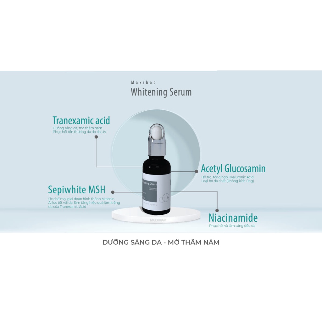Maxibac Whitening Serum - Serum mờ ƞám dưỡng trắng da Maxibac