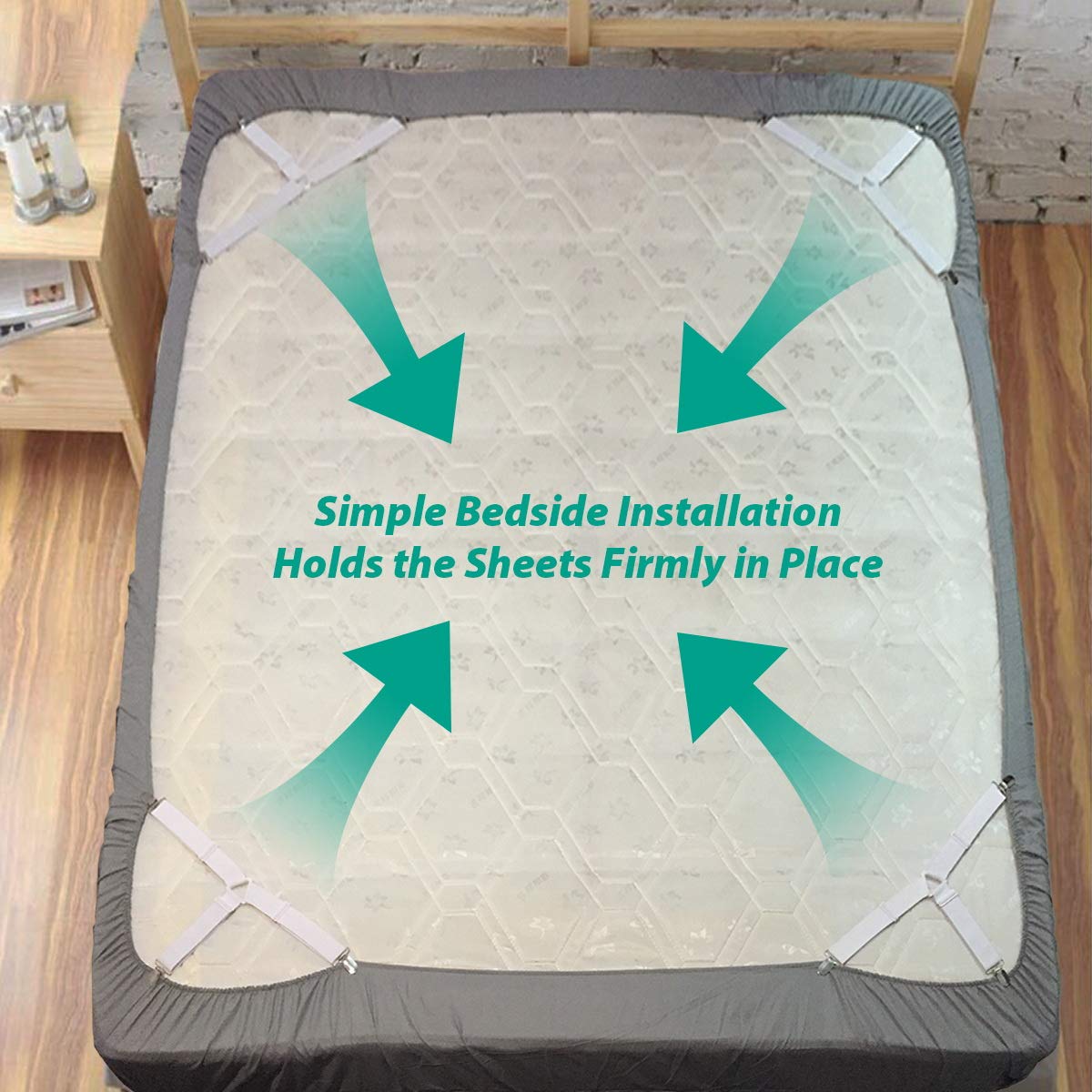 Combo 4 Bộ Kẹp Chặn Drap Giường