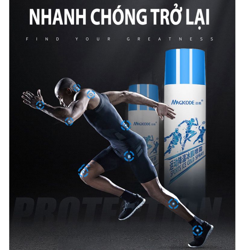 Xịt Lạnh Giảm Đau Thể Thao Magicode - Chai 250ml