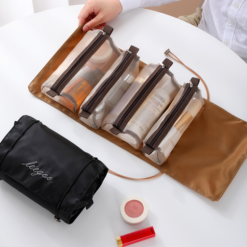 4 In 1 Detachable Folding Cosmetic Bag Portable Travel Toiletry Storage Bags Luolong