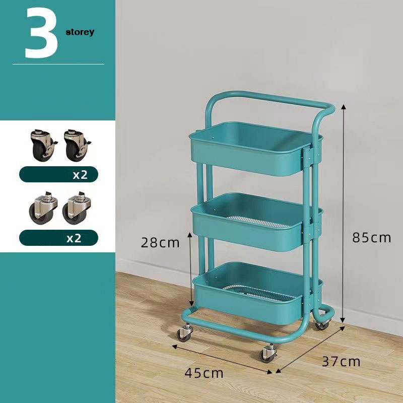 Small trolley, multifunctional toys, snacks, storage rack, floor trolley, storage shelf, bathroom multi-layer finishing shelf