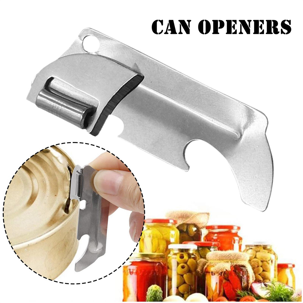 costel 4pcs Stainless steel multi-purpose can opener, multi-functional bottle opener, folding mini bottle opener