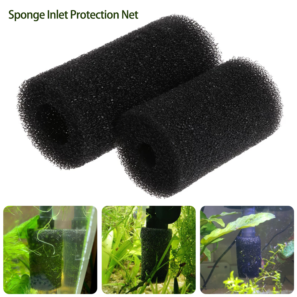 WY Sponge Aquarium Filter Protector Cover for Fish Shrimp Tank Inlet Pond Black Foam Replacement Aquarium Accessories S