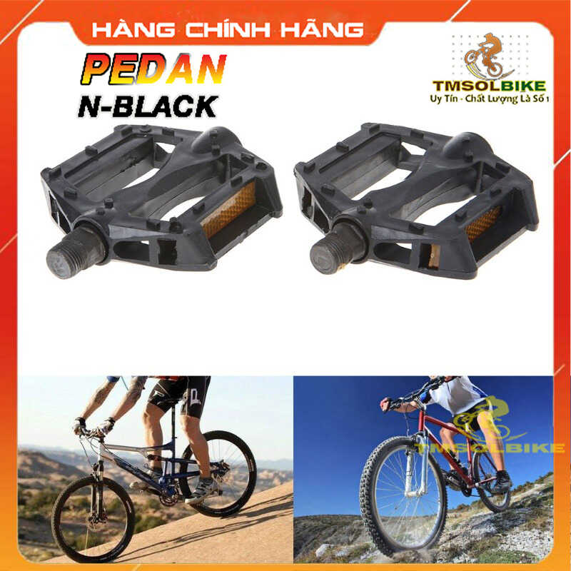 Cặp pedan xe đạp thể thao xe đạp phổ thông siêu nhẹ màu đen bền đẹp