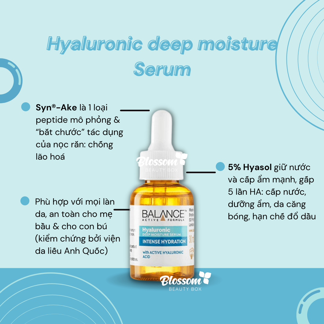 Serum cấp nước BALANCE hyaluronic 30ml
