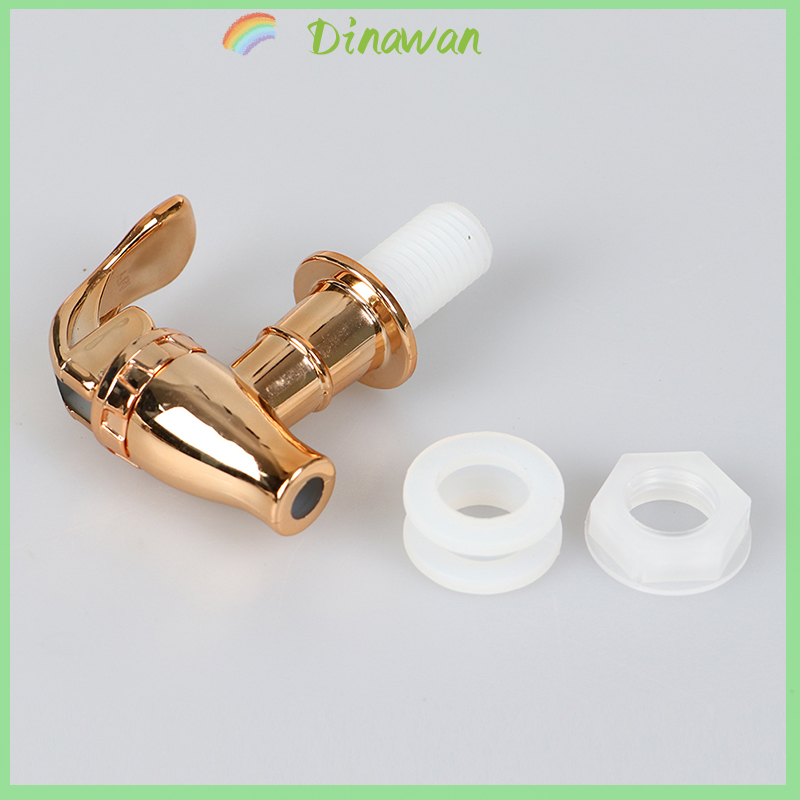 Dinawan Glass Wine Bottle Faucet Jar Wine Barrel Water Tank Faucet Water Dispenser