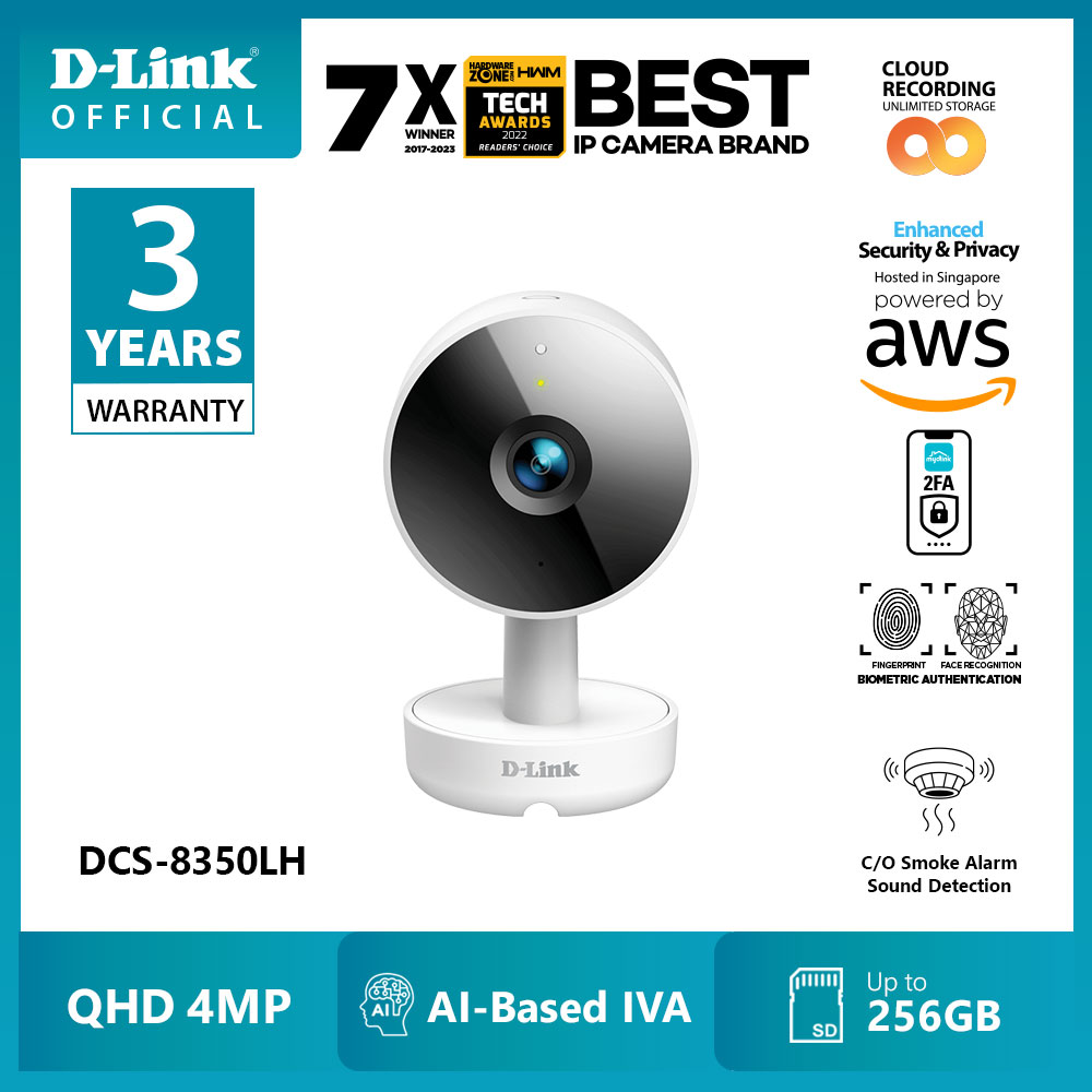 D-Link DCS-8350LH 2K QHD Indoor Wi-Fi IP Camera Lazada Singapore