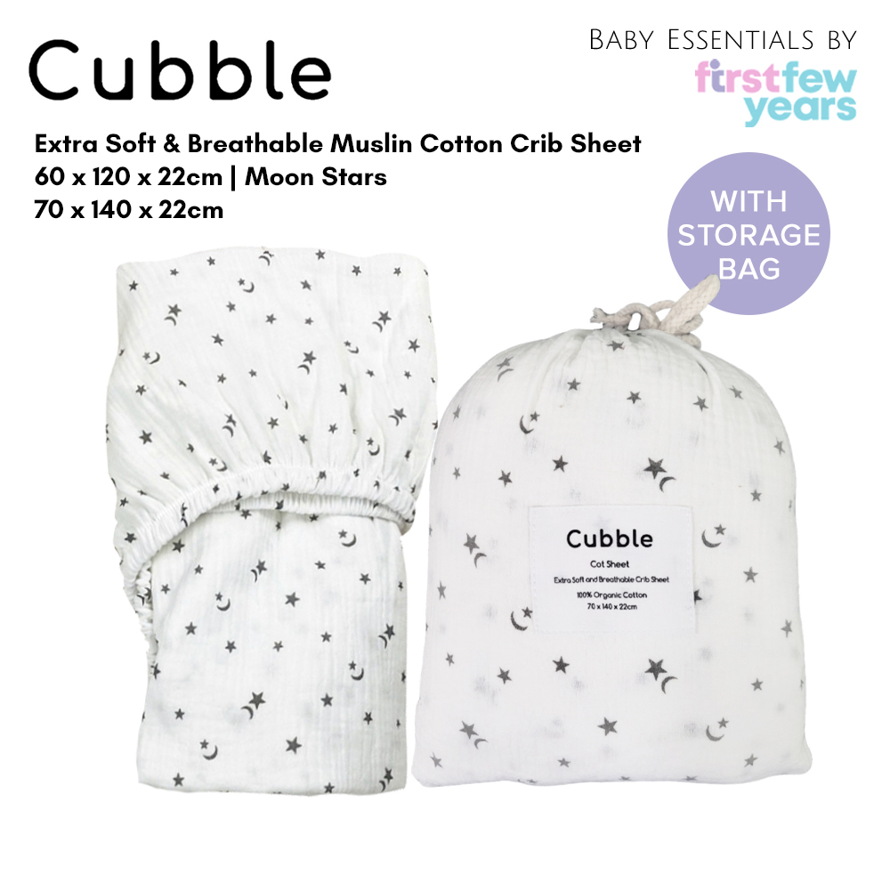 organic muslin cotton crib sheet