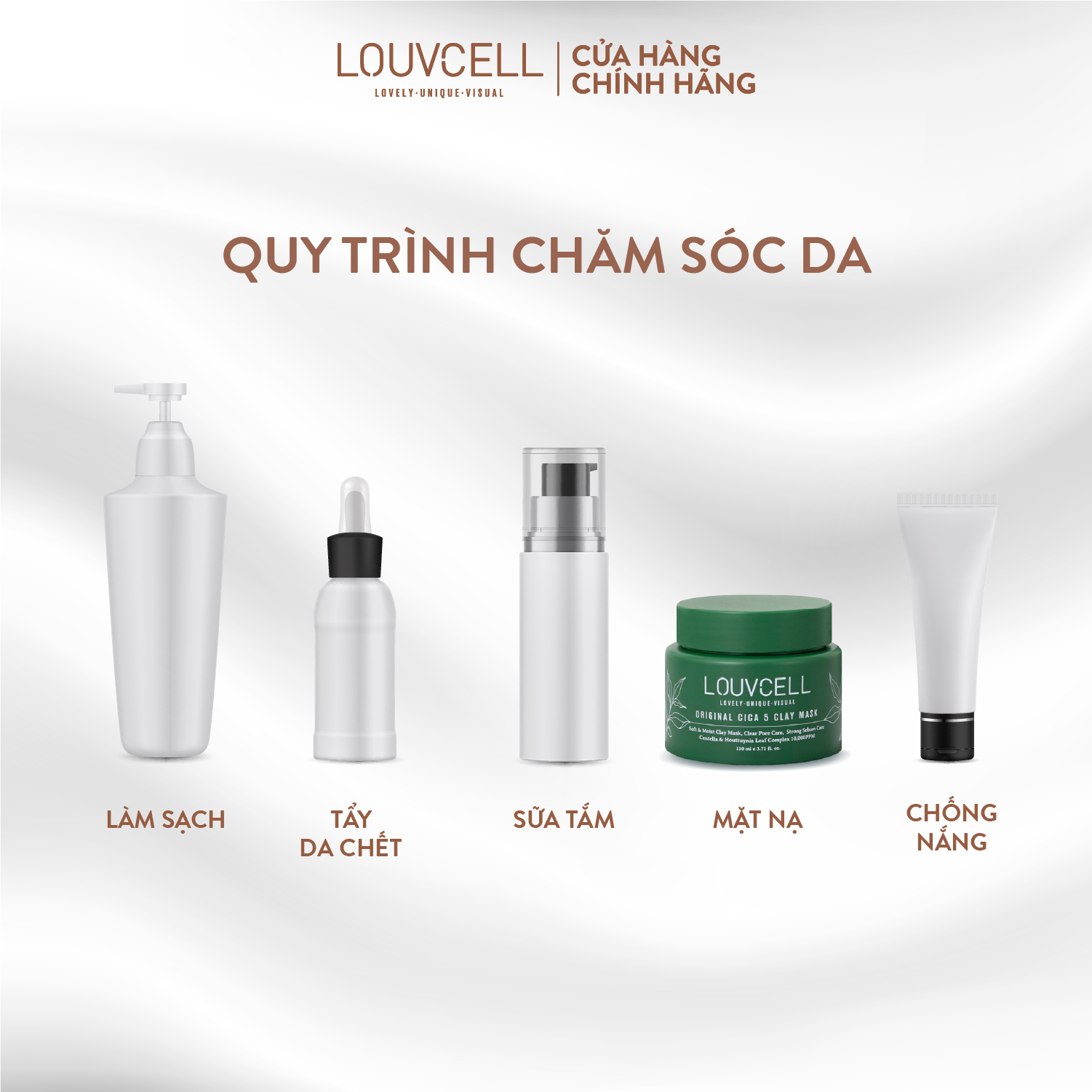 Mặt nạ đất sét thảo dược Louv Cell Original Cica 5 Clay Mask 110 ml
