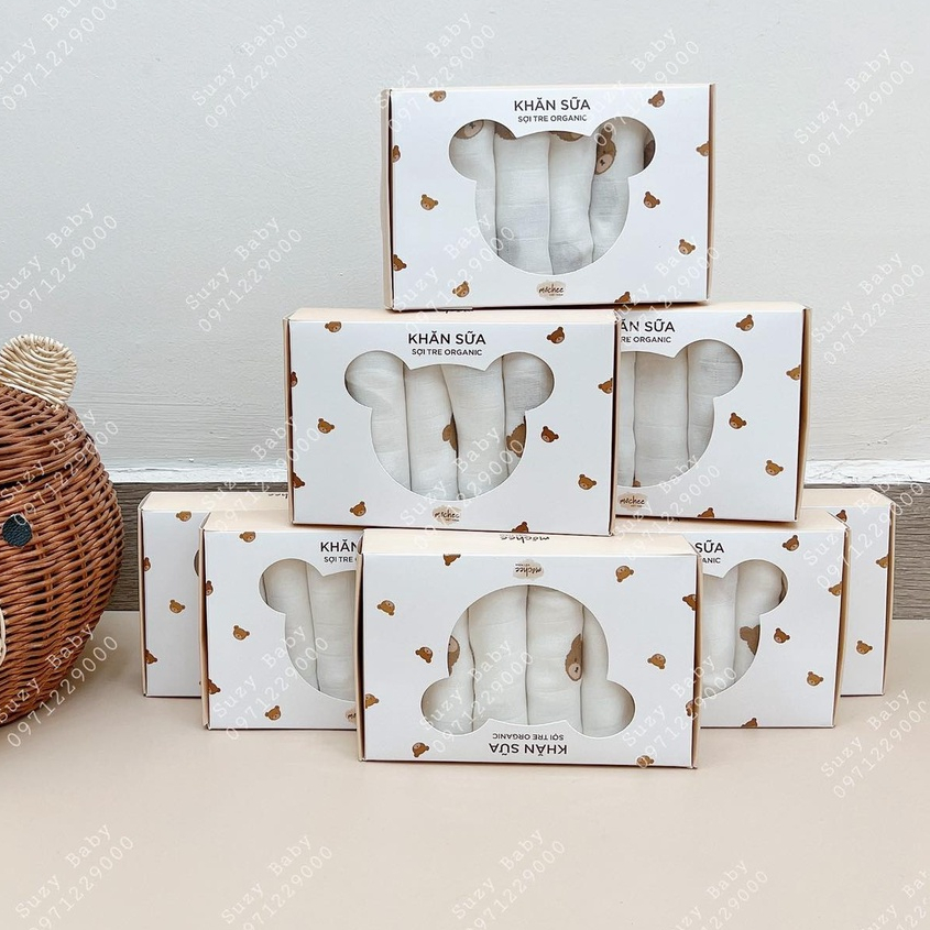 Set 5 Khăn Sữa Sợi Tre Bunny Việt Nam