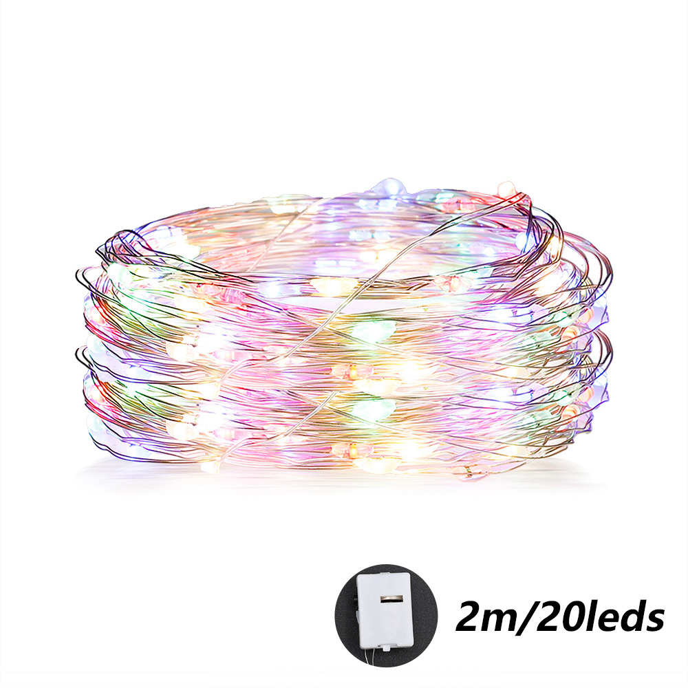 1M / 2M Flashing Copper Wire Starry Fairy Light String / Battery Powered Waterproof Indoor Led String Lights / Decorative Night Light For Christmas, New Year, Party, Wedding, Birthday, Kids Room