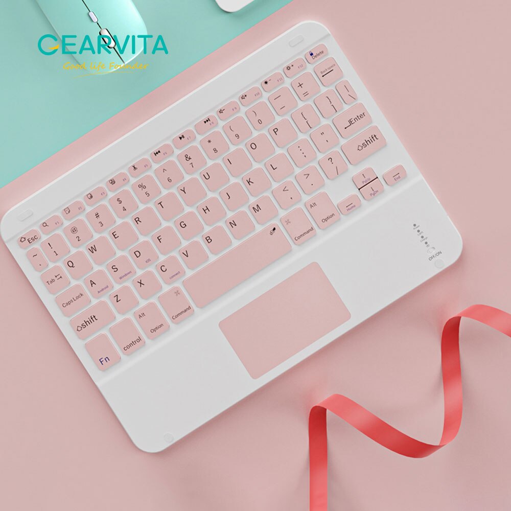 1 Wireless Bluetooth Keyboard With Touchpad N Portugue Spanish Tablet Keyboards For Suitable For Xiaomi Pad For Ipad Windows