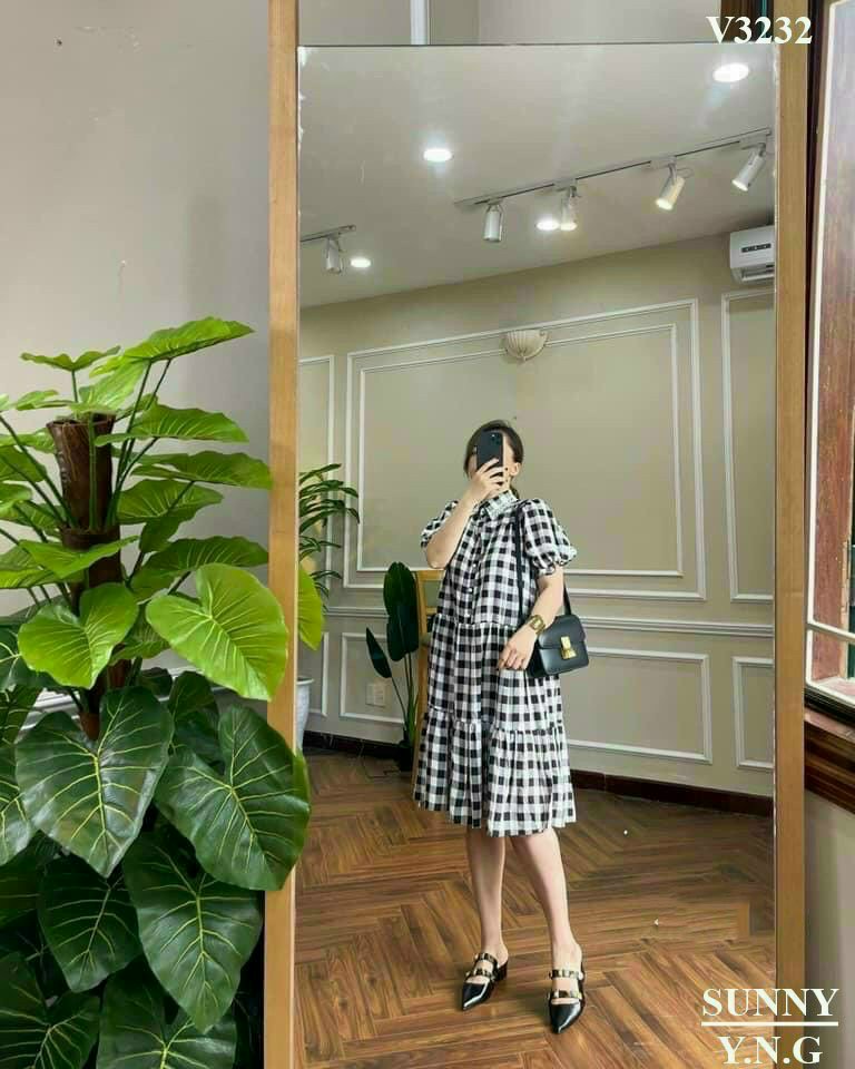 Váy đầm công sở bigsize thiết kế dáng suông mát mẻ mùa hè-d ầm bầu công sở-váy bầu xinh kẻ sọc chất mềm mát-váy thời trang